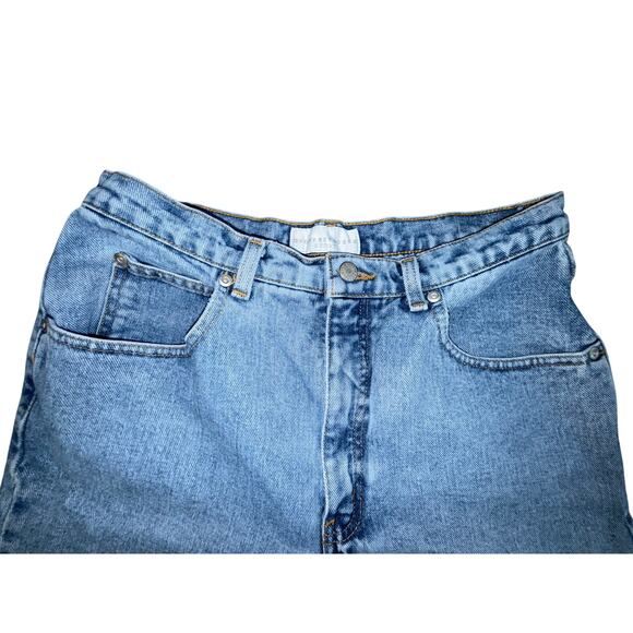 Geoffrey Beene 90's Vintage Light Wash High Rise Tapered Leg Denim Mom Jeans 12S - Picture 6 of 8